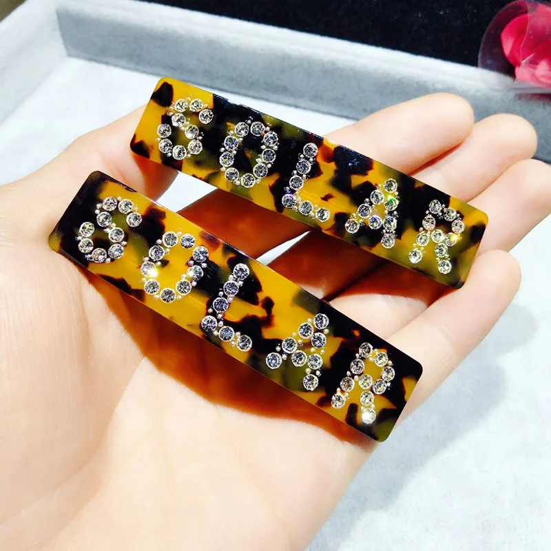 Корейские леопардовые буквы солнечные заколки для волос для женщин или девушек головные уборы для волос