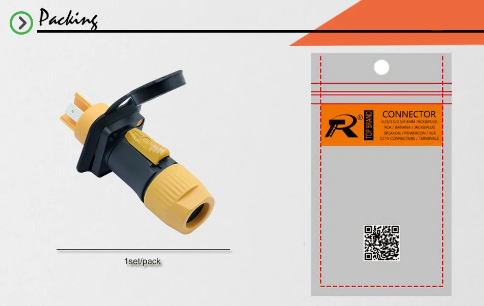 OUTIN 20A Aviation Waterproof Powercon LED Large Screen Power Plug High-power Flame-retardant Industrial Power Connector (9)