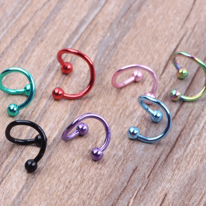 Серьга гвоздик для пирсинга 4 шт. 1 2*8 + 3 мм|stud piercing|tragus earring studcartilage tragus earrings |