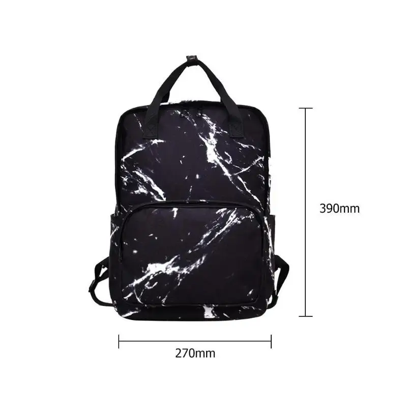 Японский стиль большой емкости холщовый женский рюкзак мраморный камень шаблон путешествия рюкзак для женщин