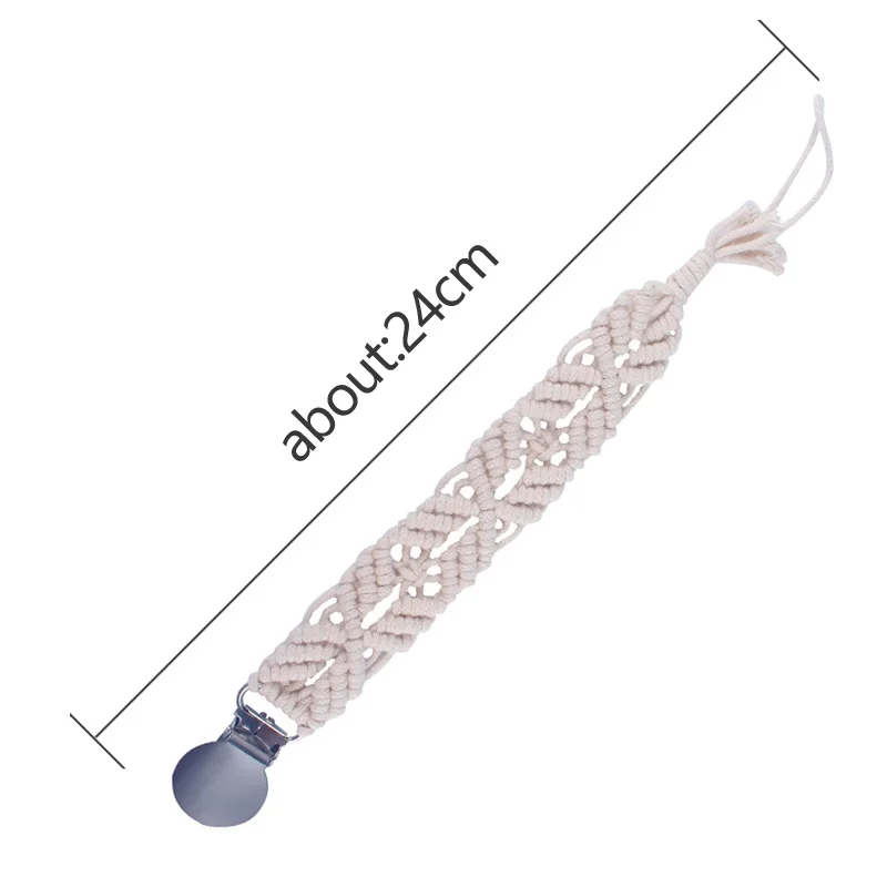 Macrame Baby Pacifier Clip Newborn Infant Toddler Nursing Teething Clip Holder Metal Clips Cotton Thread 4 Style Macrame Baby Pacifier Clip Newborn Infant Toddler Nursing Teething Clip Holder Metal Clips Cotton Thread 4 Style