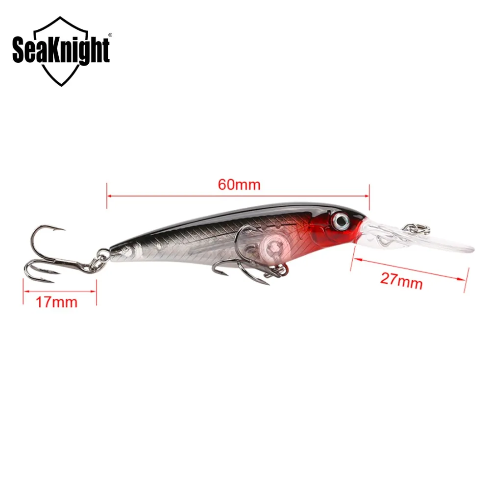 SeaKnight SK031 1 шт. Suspending Minnow 5,9 г 60 мм 1,2 м прижимная приманка с язычком, для мелкой рыбы 3D глаза Розничная приманка озеро, речная Рыбалка