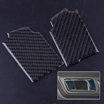 

beler 2pcs Styling Carbon Fiber Inner Door Handle Bowl Patch Panel Cover Trim Sticker Decorative Fit For Ford Mustang 2015-2017