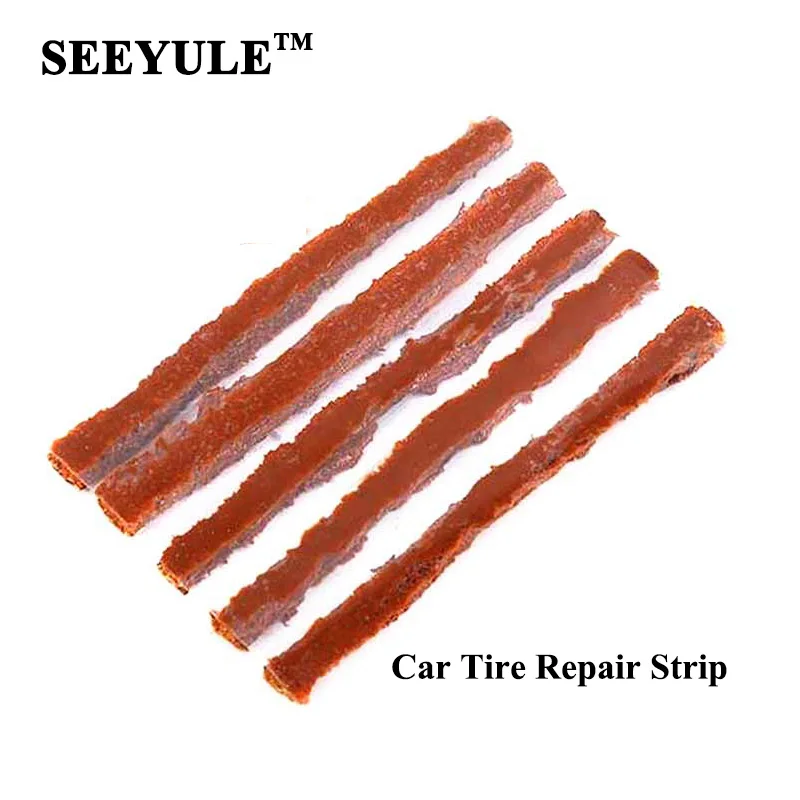 5pcs/pack SEEYULE Emergency Car Tire Leak Repair Seal Adhesive Strip for Tubeless Tyre Tire Puncture Block Air