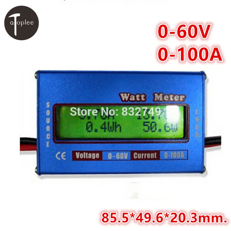 

1PCS New Digital LCD For DC 60V 100A Balance Voltage RC Battery Power Analyzer LCD Watt Meter