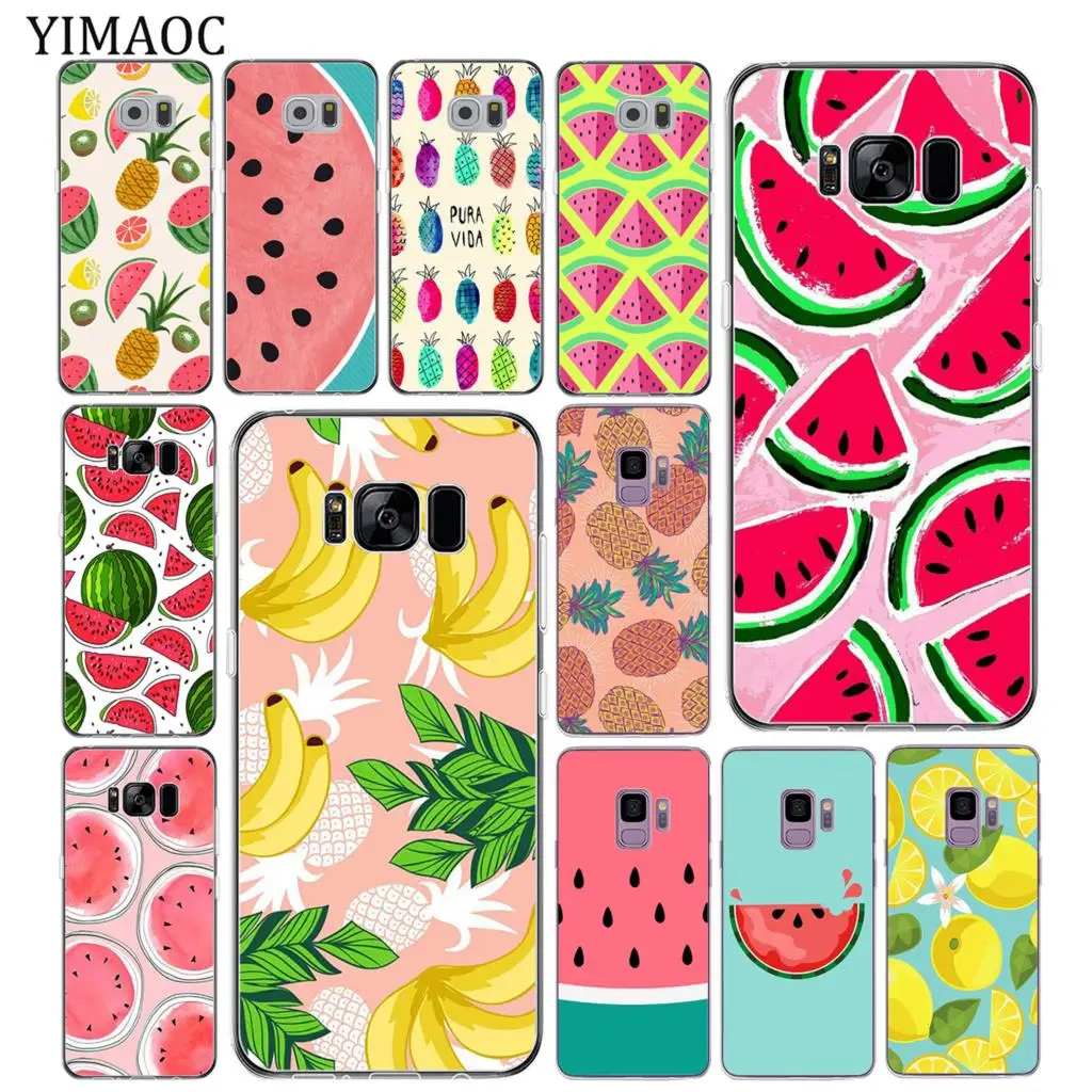 YIMAOC banana watermelon fruit summer Soft Tpu Silicone Phone Case for Samsung Galaxy S10 S9 S8 Note 10 Plus S7 Edge S10e Cover | Мобильные