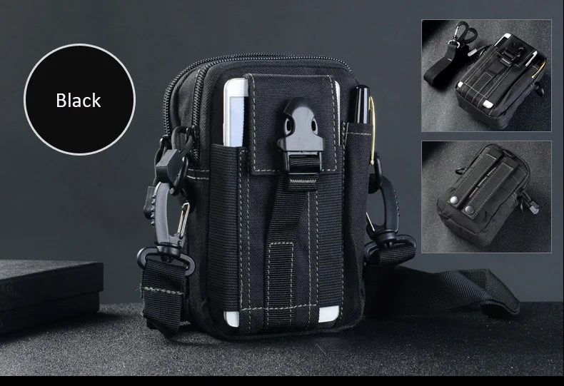 2017 Upgrade MOLLE Mini  Shoulder Men Nylon Waist Tactical Bag Tactical Waist Belt Military Sports Molle Bag Case for Phone (2)