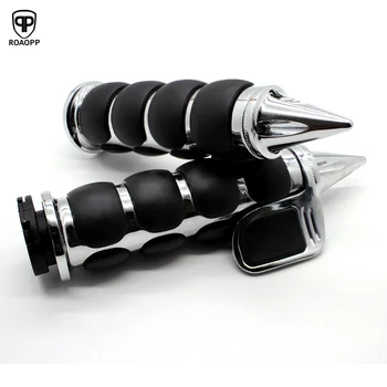 

ROAOPP Motorcycle Hand Grips 25MM Handlebar One Pair For Harley Street Glide Kawasaki Vulcan 800 900 1500 1600 2000 Classic VN