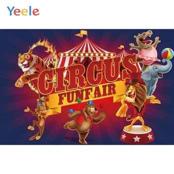 

Yeele Vinyl Circus Animals Show Children Birthday Party Photography Backdrops Funfair Photographic Backgrounds Photo Studio