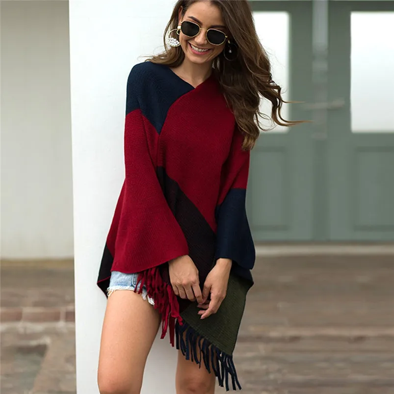 

New Fashion Winter Warm Plaid Ponchos And Capes For Women Shawls and Wraps Cashmere Pashmina Female Bufanda Mujer J30