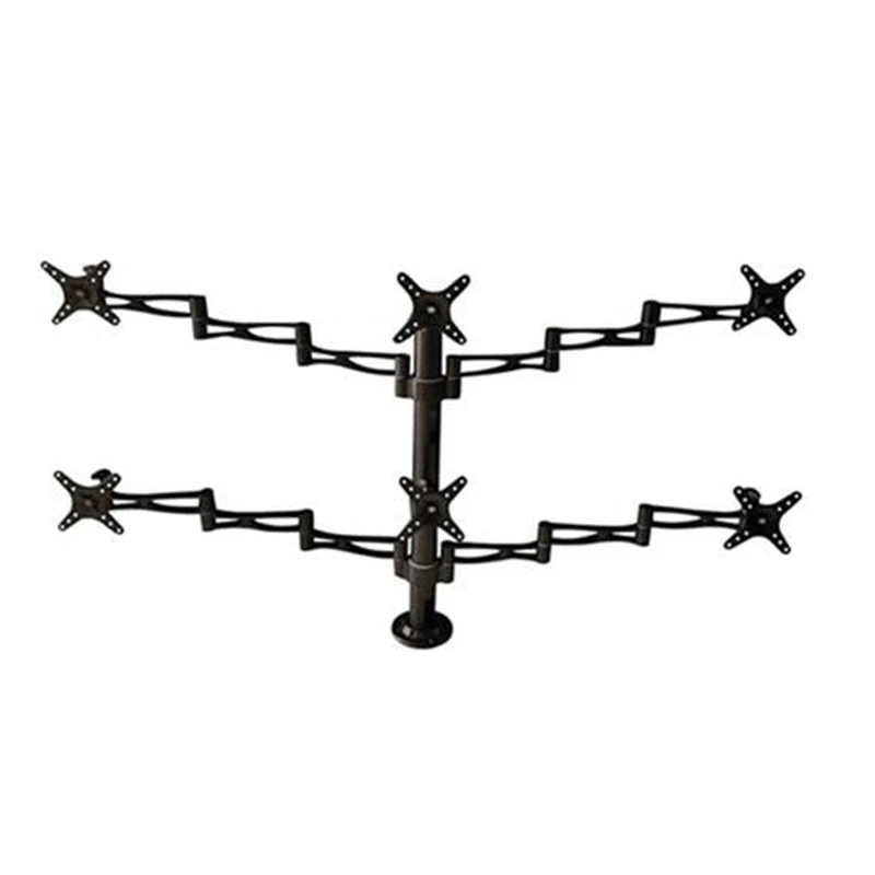 

LCD Monitor Desk Mount Adjustable 6 Screens Heavy Duty 10"-24