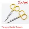 2pc/set  Double Eyelid Scissors Open Eye Scissors Double Eyelid Tools 10cm Handle Scissors 3