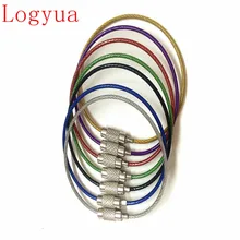 150 X Автомобильный Радужный 7 цветов, брелок из нержавеющей стали, проволочный канат, брелок для ключей, карабин, кабель, брелок для ключей, для активного отдыха, для пеших прогулок