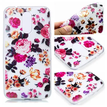 

50pcs/lot Phone Protector Cover For LG K4 K8 2017 EU K8 K10 2018 Q8 G7 X Power 3 Printing ColorlSoft TPU Transparent Back Case