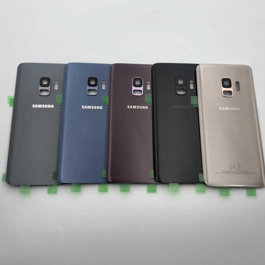 

S9 Back Glass Replacement For Samsung Galaxy S9 G960 G960F G960FD Battery Cover Rear Door Housing Case + Camera Glass + Sticker