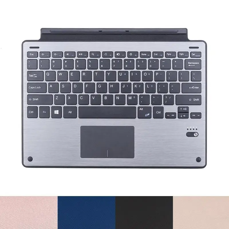 

2017 Ultra Slim Aluminum Alloy Wireless Bluetooth Keyboard PU Leather Cover Case for Microsoft Surface Pro 3/ Pro 4 Tablets PC
