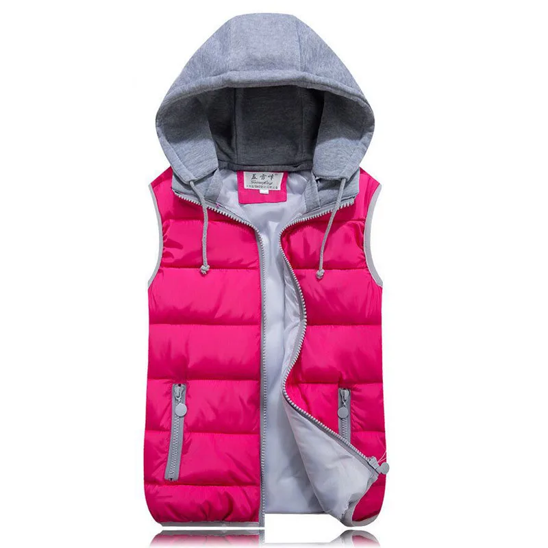 

2018 Hot Selling Autumn Winter Basic Jackets Women Female Thickening Vest Down Cotton Slim Warm Waistcoat with A Hood