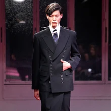 XS-5XL Новинка Мужская одежда модный GD стилист для подиума тонкий двубортный большой костюм с лацканами плюс размер певица костюмы