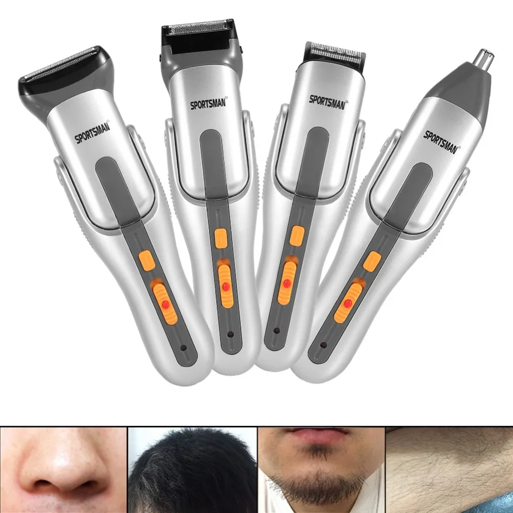 

4 In 1 Men's Electric Hair Clipper Beard Shaving Machine Razor Nose Ear Trimmer Shaver Rechargeable Epilator Grooming Dropship