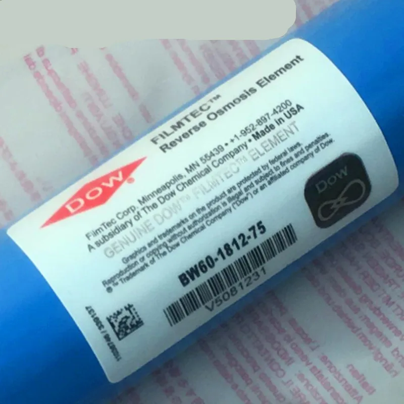 

1pcs replacement Dow Filmtec 75 gpd reverse osmosis membrane BW60-1812-75 for water filter