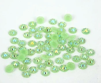 

Jelly Preidot AB Color Sunflower 4mm,5mm,6mm Facets FlatBack Resin Rhinestone Nail Art Garment Decoration Stones/Beads