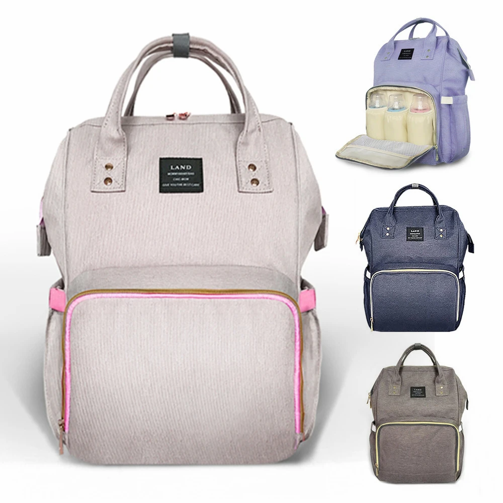 LAND Nappy Bags Big Capacity Baby Diaper Bag Waterproof Baby Care Nappy