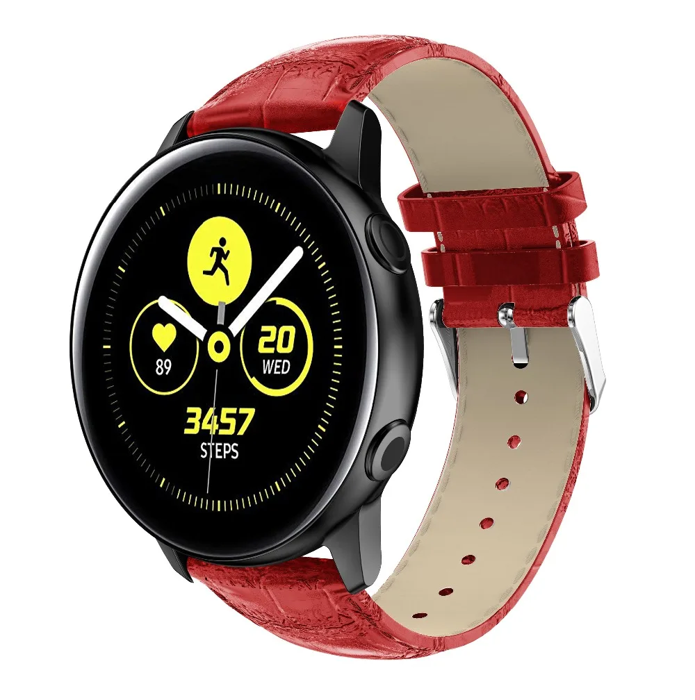 20 мм кожаный ремешок для часов Garmin Forerunner 245 245M 645/Vivoactive 3 Музыка/Vivomove HR Смарт часы браслет Correa