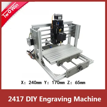 

2417 Diy Engraving machine Working Area 240*170*65mm 3 Axis Mini Pcb Pvc Milling metal wood Carving by GRBL control CNC Router