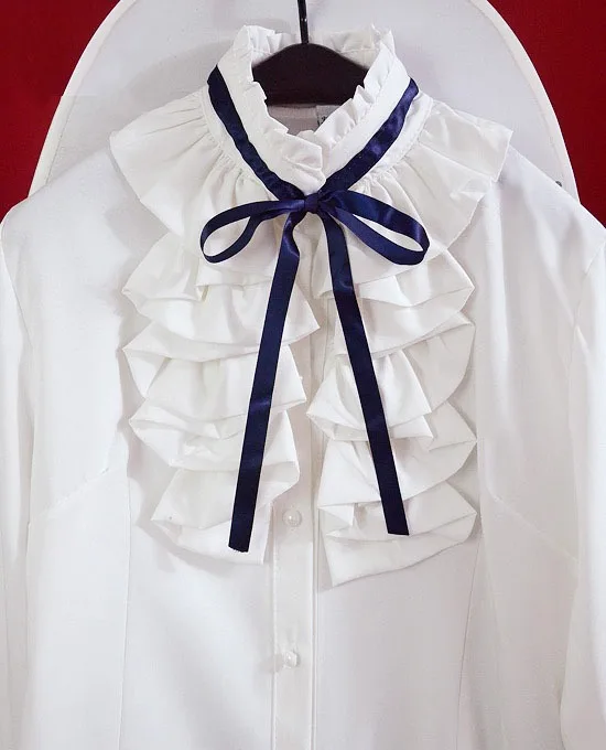 Kawaii/топы для девочек с воротником-хомутом и ленточным галстуком и бантом; Милая рубашка; Подростковая футболка белого цвета