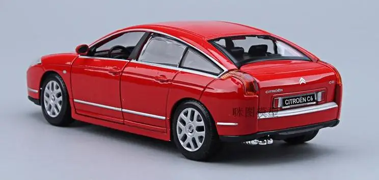 1:18 передовые модели автомобилей из сплава, высокая имитация Citroen C6, металлические Литые 4 двери, Коллекция игрушечных автомобилей