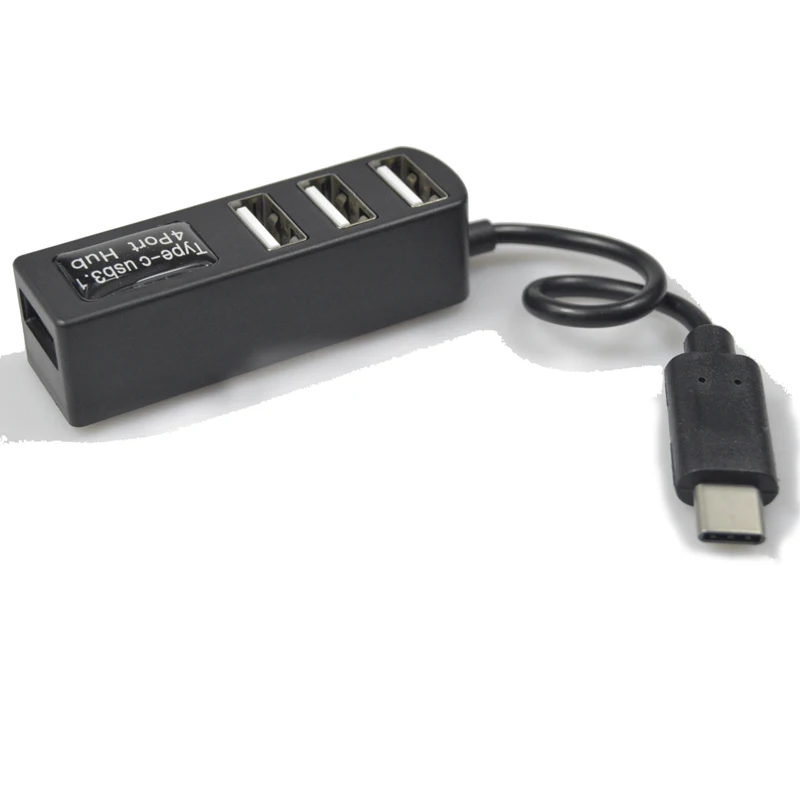 DM USB C в Ethernet адаптер с type C USB 2,0 концентратор 4 порта RJ45 Сетевая карта Lan адаптер для Macbook USB-C type