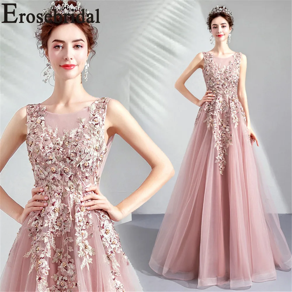 Женское кружевное платье Erosebridal вечернее без рукавов длинная фасоль паста