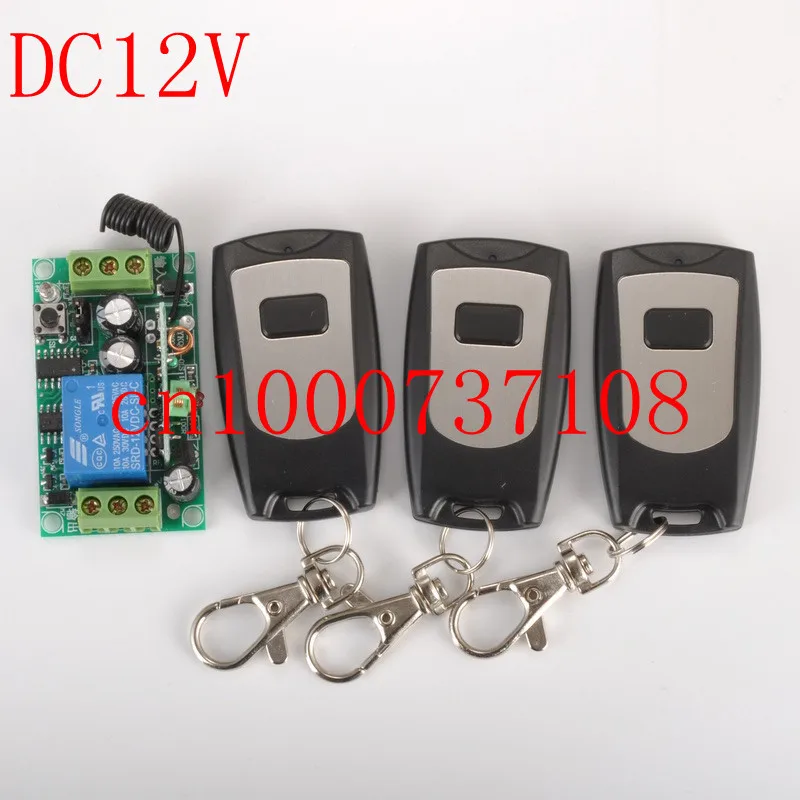 

12V 1ch Wireless Remote Control Switch System Receiver and 3 Transmitter Entrance guard and applicance garage door