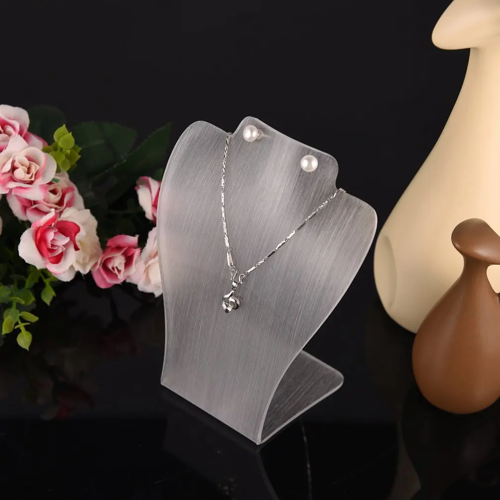 GENBOLI Plexiglass Matte Earrings Necklace Display Stand Holder