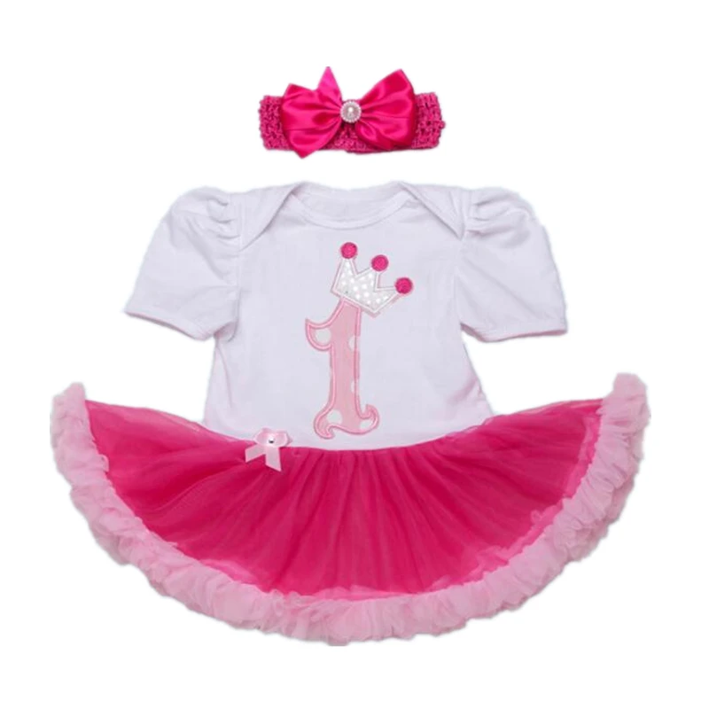 

2019 Summer Baby Girls Romper Dress Short-Sleeved Cotton+Soft Yarn Skirt Baby Girl Romper Two-Piece Suit Clothes For 0-24M