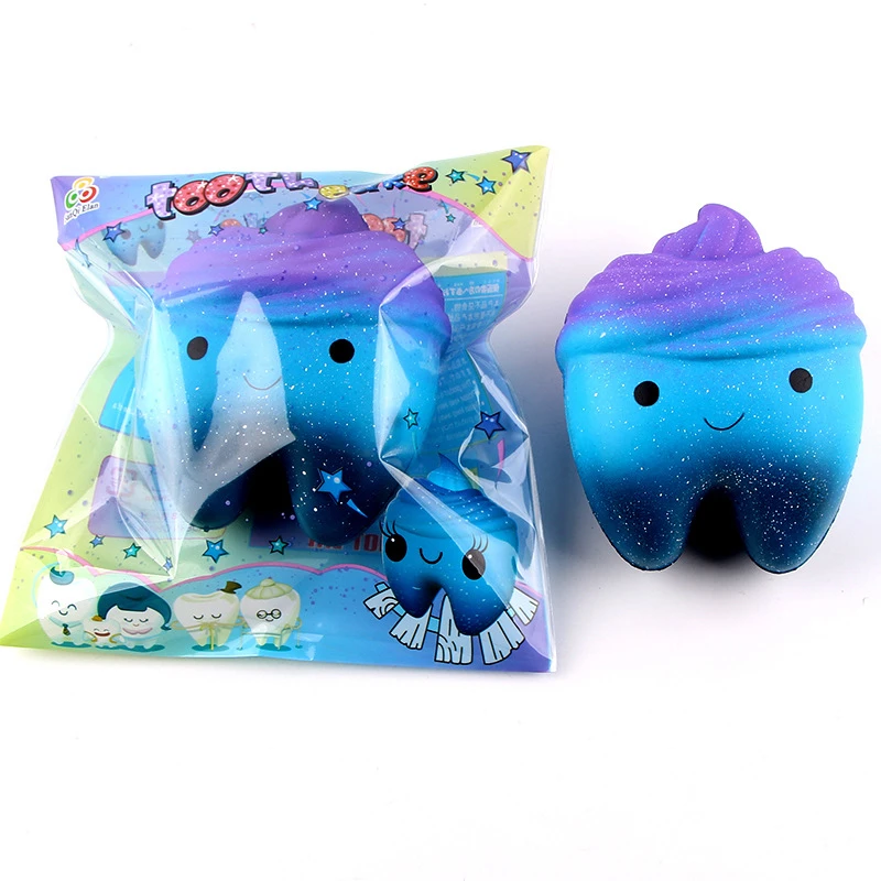 Lovely Galaxy Deer Cream Scented Squishy Slow Rising Squeeze Strap Kids Toy Gift