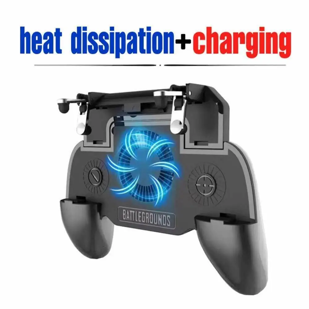 

4-IN-1 For PUBG Mobile Game 2000mah Cooling Charging USB With Fan Charging Treasure Multi-function Grip
