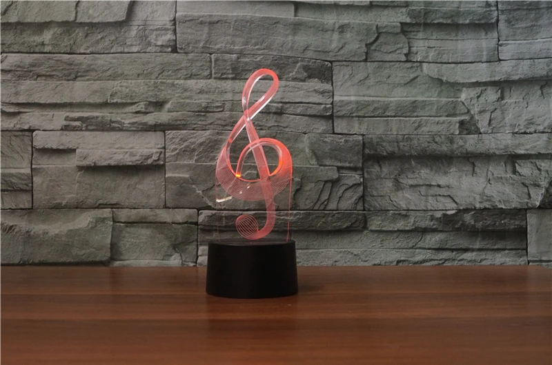 Музыка Примечание моделирование светодиодный Музыка 3D лампа ночник акриловая красочная музыкальная атмосфера кровать лампа Luminaria подарок детский дом Decora
