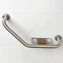 L-тип поручень для ванной комнаты поручень для ванной с мыло, мыльница коробка