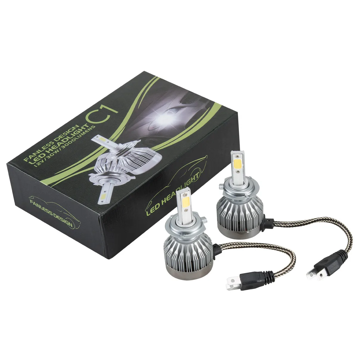

2280 x H7 LED Light Headlight Vehicle Car Hi/Lo Beam Bulb Kit 6000k 60W 6000LM 12V Most Car External Lights
