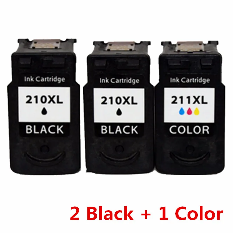 Восстановленные картриджи для Canon PG-210 XL PG-210XL PG 210 PG210 Pixma MP495 MX320 MX330 MX340 MX350 MX410 MX420 - Цвет: 1 Set 1 Black