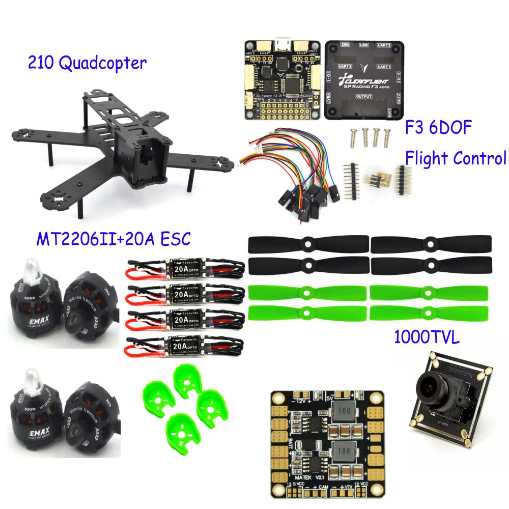Buy Cheap Frame F3 Flight Controller 2206 1900kv Motor 4050 Prop rc FPV drone with camera plane 210 Mm Carbon Fiber Mini Quadcopter