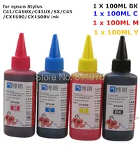 Universal High quality 4 Color Premium Dye Ink 400ML For EPSON Stylus C41/C41UX/C43UX/SX/C45/CX1500/CX1500V printer ink