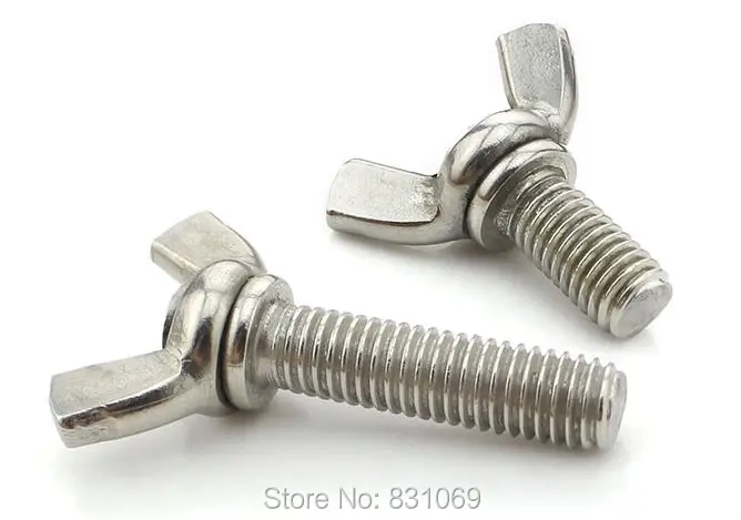 Métrica M6x16mm Tuerca de mariposa de metal de acero inoxidable Tuerca Métrica M6x16mm Tuerca de mariposa de metal de acero inoxidable Tuerca