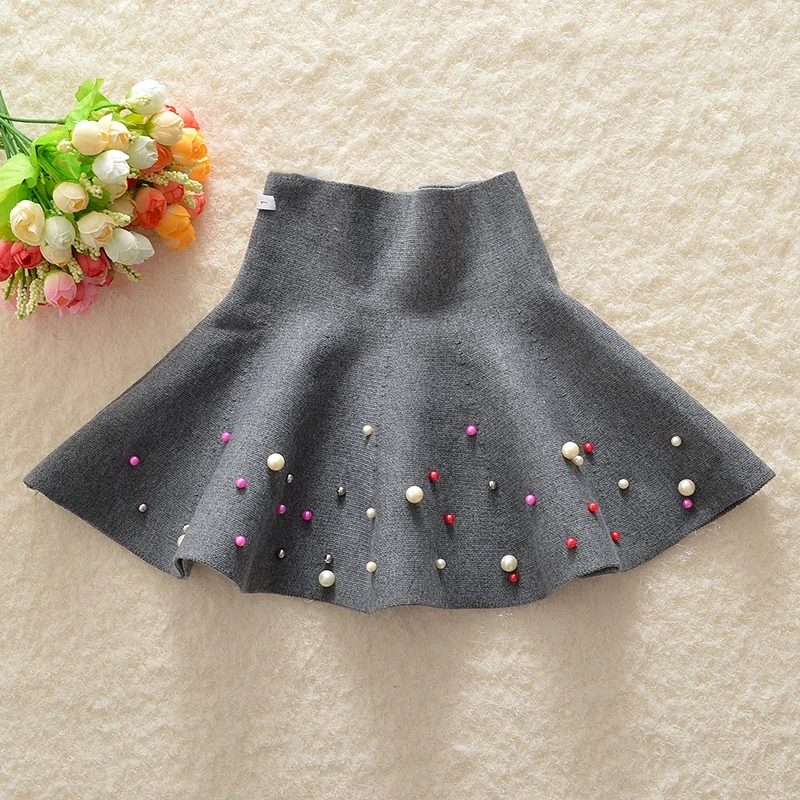 Baby Girls Knit Skirts Princess Bead Tutu Skirts for Girls Winter