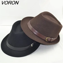 VORON Мужские фетровые шляпы Женская мода джаз шляпа лето весна черная Шерстяная Смесь Кепка Уличная Повседневная танцевальная шляпа