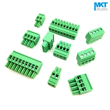 

100Pcs 3P B-Type Straight Female Pluggable PCB Electrical Screw Terminal Block