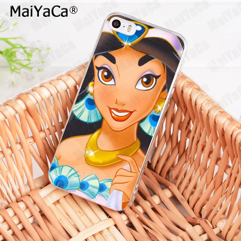 MaiYaCa Capa Aladdin and Princess Jasmine design Transparent Cover Case for Apple iPhone 8 7 6 6S Plus X 5 5S SE XS XR XSMAX