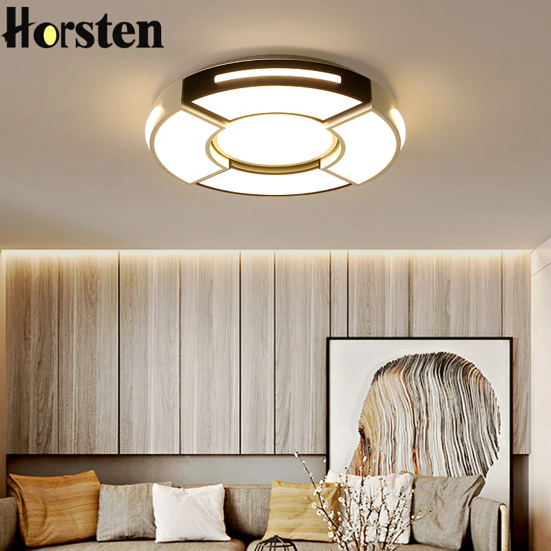 

Creative Round Acrylic LED Ceiling Lights For Bedroom Living Room Modern Remote Control Ceiling Lamp Home Lighting Fixture