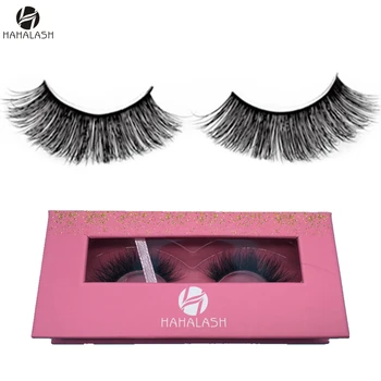 

HaHaLash luxury 3D Mink false Eyelashes high quality 100% natural mink made by hand high quality hair paper magnet box 1 pair